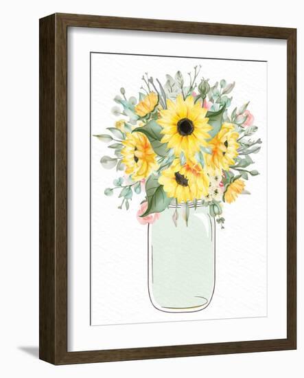 Mason Jar Floral 5-Kimberly Allen-Framed Art Print