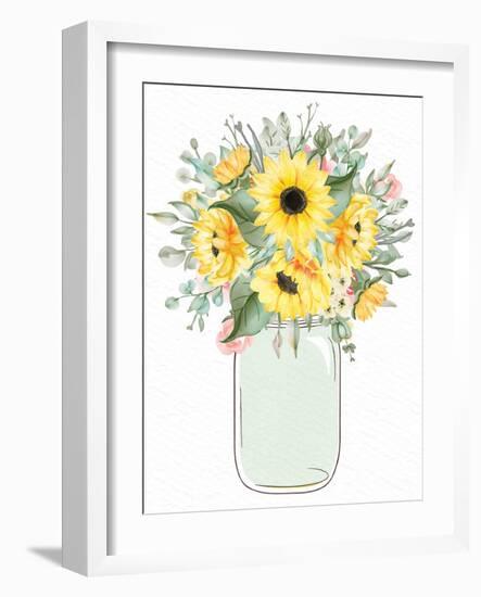 Mason Jar Floral 5-Kimberly Allen-Framed Art Print