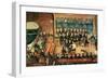 Masonic Initiation Ceremony of a Male Freemason, Early 19th Century-null-Framed Giclee Print