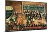 Masonic Initiation Ceremony of a Male Freemason, Early 19th Century-null-Mounted Giclee Print