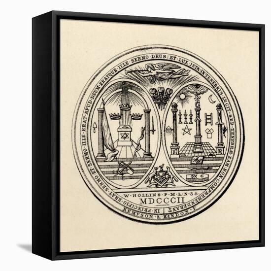 Masonic Seal, 1802, from 'The History of Freemasonry, Volume III', Published by Thomas C. Jack,…-null-Framed Stretched Canvas