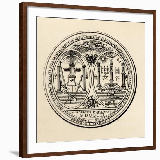 Masonic Seal, 1802, from 'The History of Freemasonry, Volume III', Published by Thomas C. Jack,…-null-Framed Giclee Print