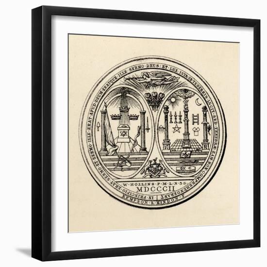 Masonic Seal, 1802, from 'The History of Freemasonry, Volume III', Published by Thomas C. Jack,…-null-Framed Giclee Print