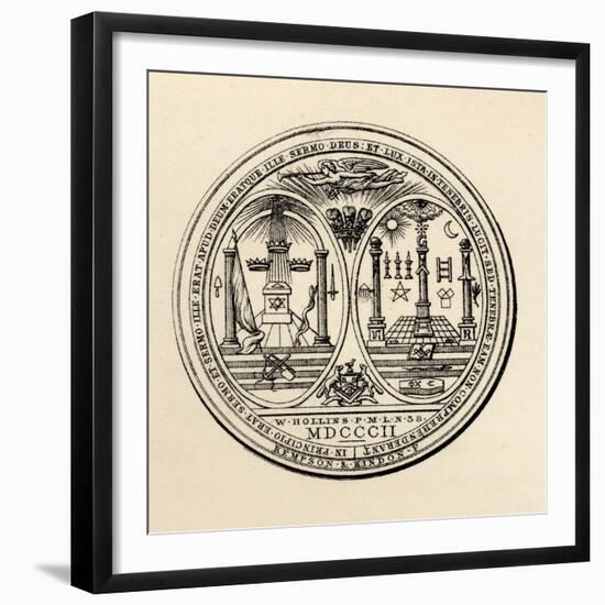 Masonic Seal, 1802, from 'The History of Freemasonry, Volume III', Published by Thomas C. Jack,…-null-Framed Giclee Print