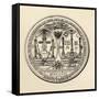 Masonic Seal, 1802, from 'The History of Freemasonry, Volume III', Published by Thomas C. Jack,…-null-Framed Stretched Canvas