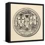 Masonic Seal, 1802, from 'The History of Freemasonry, Volume III', Published by Thomas C. Jack,…-null-Framed Stretched Canvas