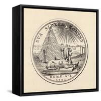 Masonic Seal, from 'The History of Freemasonry, Volume III', Published by Thomas C. Jack, London,…-null-Framed Stretched Canvas