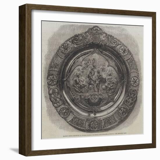 Masonic Shield Presented to General Ramsay, Provincial Grand Master of Bengal-null-Framed Giclee Print