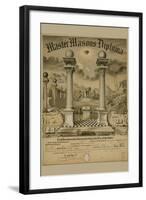 Masonic Symbols - Master Masons Diploma-Bishop-Framed Art Print