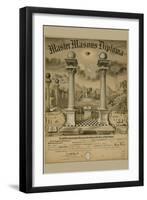 Masonic Symbols - Master Masons Diploma-Bishop-Framed Art Print