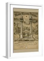 Masonic Symbols - Master Masons Diploma-Bishop-Framed Art Print