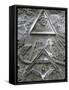 Masonic Symbols of Angle Bracket and Delta at the Human Right Monument in the Paris Champ De Mars-Godong-Framed Stretched Canvas