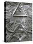 Masonic Symbols of Angle Bracket and Delta at the Human Right Monument in the Paris Champ De Mars-Godong-Stretched Canvas