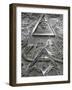 Masonic Symbols of Angle Bracket and Delta at the Human Right Monument in the Paris Champ De Mars-Godong-Framed Photographic Print