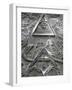 Masonic Symbols of Angle Bracket and Delta at the Human Right Monument in the Paris Champ De Mars-Godong-Framed Photographic Print