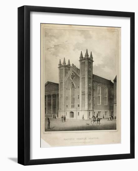 Masonic Temple, Boston, 1832-Benjamin F. Nutting-Framed Giclee Print