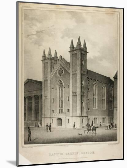 Masonic Temple, Boston, 1832-Benjamin F. Nutting-Mounted Giclee Print