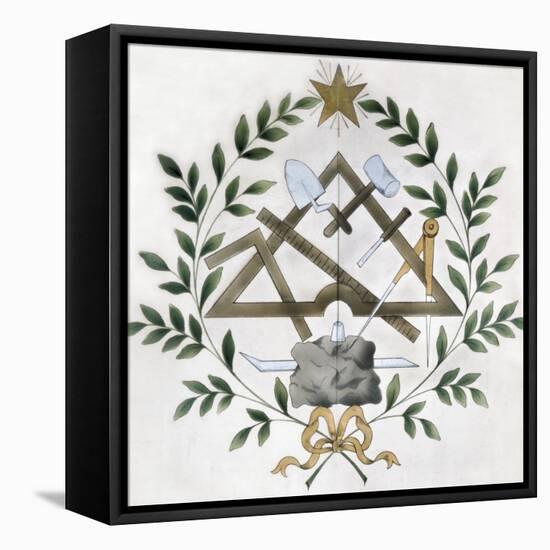 Masonic Tools-null-Framed Stretched Canvas