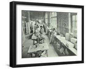 Masonry Students, School of Building, Brixton, London, 1911-null-Framed Photographic Print