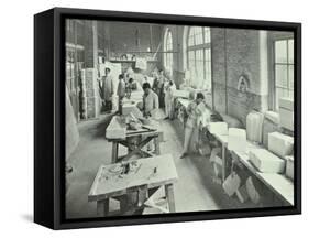 Masonry Students, School of Building, Brixton, London, 1911-null-Framed Stretched Canvas