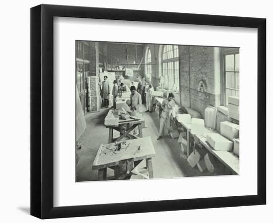 Masonry Students, School of Building, Brixton, London, 1911-null-Framed Photographic Print