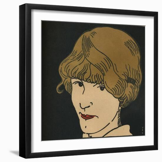 Masque Aux Cheveux Dor., 1912-Jean-Emile Laboureur-Framed Giclee Print