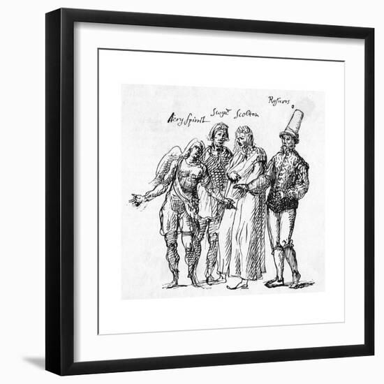 Masque, I.Jones' Costumes-Inigo Jones-Framed Giclee Print