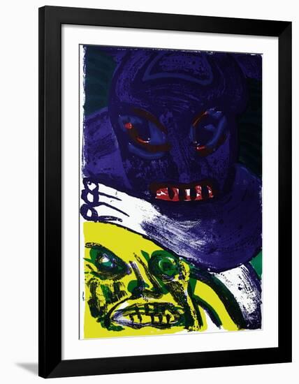 Masque Personnage-Bengt Lindstroem-Framed Limited Edition