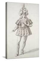 Masquer with Feathers and Plume-Inigo Jones-Stretched Canvas