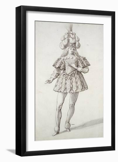 Masquer with Feathers and Plume-Inigo Jones-Framed Giclee Print