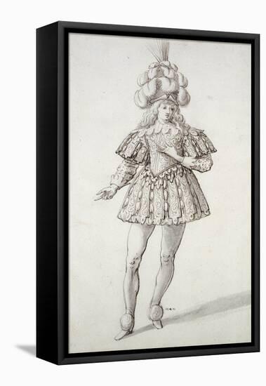 Masquer with Feathers and Plume-Inigo Jones-Framed Stretched Canvas