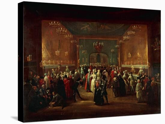 Masquerade at King's Theatre in London, Ca 1724-Giuseppe Grisoni-Stretched Canvas