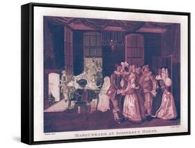 Masquerade at Somerset House by William Hogarth-William Hogarth-Framed Stretched Canvas