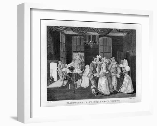 Masquerade at Somerset House by William Hogarth-William Hogarth-Framed Giclee Print