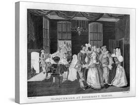 Masquerade at Somerset House by William Hogarth-William Hogarth-Stretched Canvas