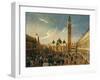 Masquerade in Saint Mark's Square, Venice, Italy, on Last Day of Carnival-Gabriele Bella-Framed Giclee Print