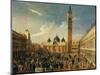 Masquerade in Saint Mark's Square, Venice, Italy, on Last Day of Carnival-Gabriele Bella-Mounted Giclee Print