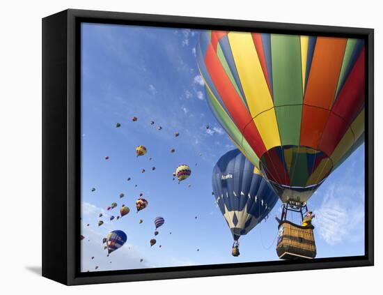 Mass Ascension at the Albuquerque Hot Air Balloon Fiesta, New Mexico, USA-William Sutton-Framed Stretched Canvas