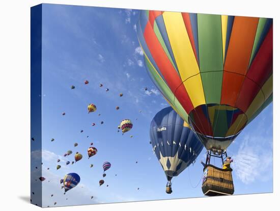 Mass Ascension at the Albuquerque Hot Air Balloon Fiesta, New Mexico, USA-William Sutton-Stretched Canvas