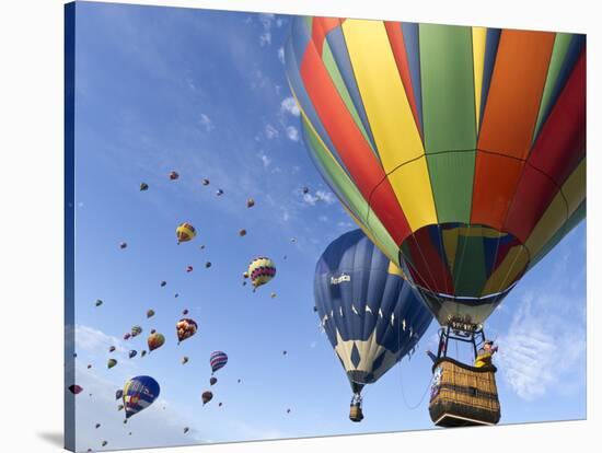 Mass Ascension at the Albuquerque Hot Air Balloon Fiesta, New Mexico, USA-William Sutton-Stretched Canvas