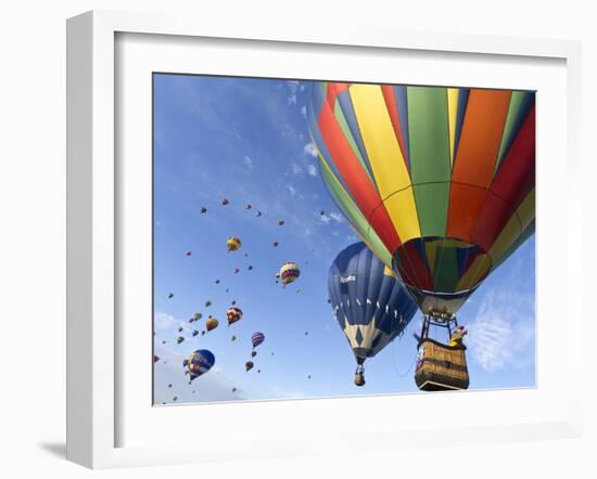 Mass Ascension at the Albuquerque Hot Air Balloon Fiesta, New Mexico, USA-William Sutton-Framed Photographic Print