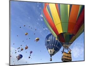 Mass Ascension at the Albuquerque Hot Air Balloon Fiesta, New Mexico, USA-William Sutton-Mounted Photographic Print