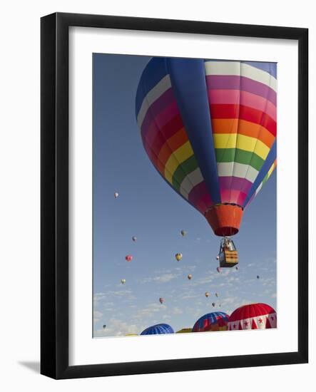 Mass Ascension at the Albuquerque Hot Air Balloon Fiesta, New Mexico, USA-William Sutton-Framed Photographic Print