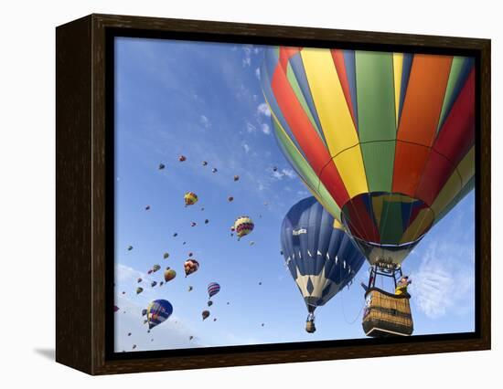 Mass Ascension at the Albuquerque Hot Air Balloon Fiesta, New Mexico, USA-William Sutton-Framed Stretched Canvas