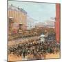 Mass Demonstration in Moscow in 1917, 1917-Wassily Meshkov-Mounted Giclee Print