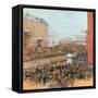 Mass Demonstration in Moscow in 1917, 1917-Wassily Meshkov-Framed Stretched Canvas