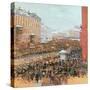 Mass Demonstration in Moscow in 1917, 1917-Wassily Meshkov-Stretched Canvas