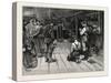 Mass in a Lumber Shanty, Lumbering, Canada, Nineteenth Century-null-Stretched Canvas