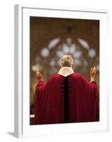 Mass in Quimper Cathedral, Quimper, Finistere, Brittany, France, Europe-null-Framed Photographic Print