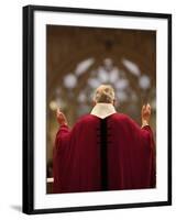 Mass in Quimper Cathedral, Quimper, Finistere, Brittany, France, Europe-null-Framed Photographic Print